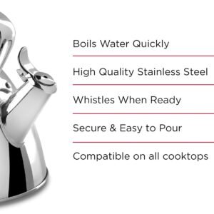 All-Clad Stainless Steel 2 Qt Stovetop Tea Kettle - Image 2