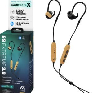 AXIL GS Extreme 3.0 Shooting Ear Protection Earbuds, 5X Hearing, Black - Image 2