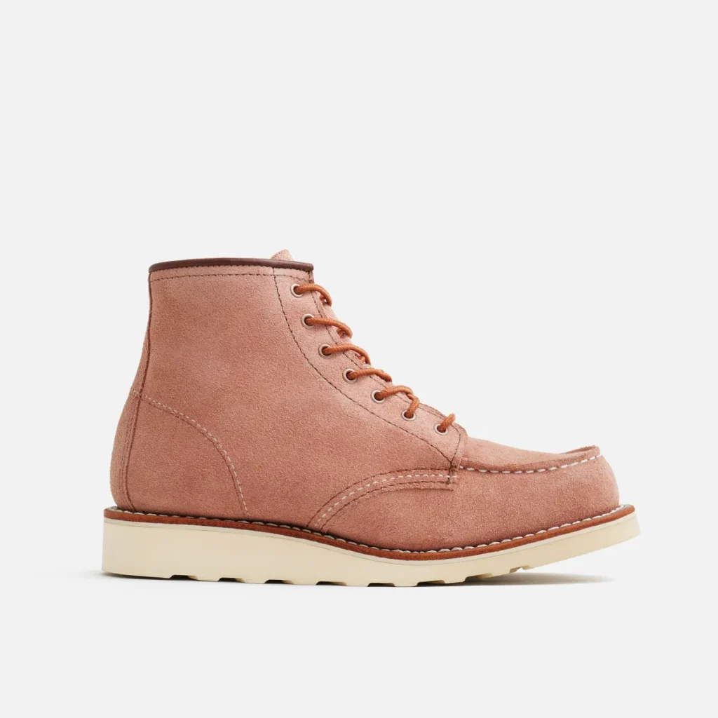 Red Wing Classic Moc Women's 6-inch Boot Dusty Rose Abilene Leather 3319