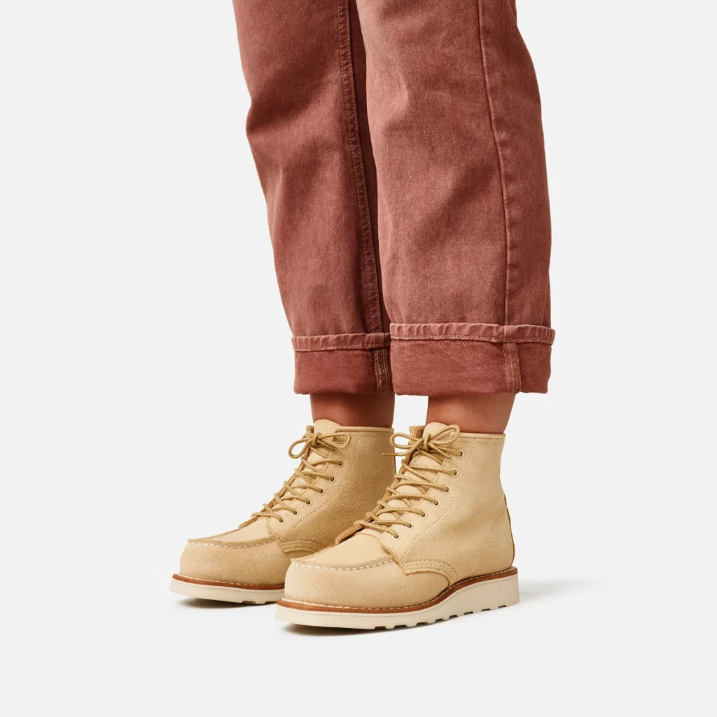 Red Wing Classic Moc Women's 6-inch Boot Cream Abilene Leather 3328