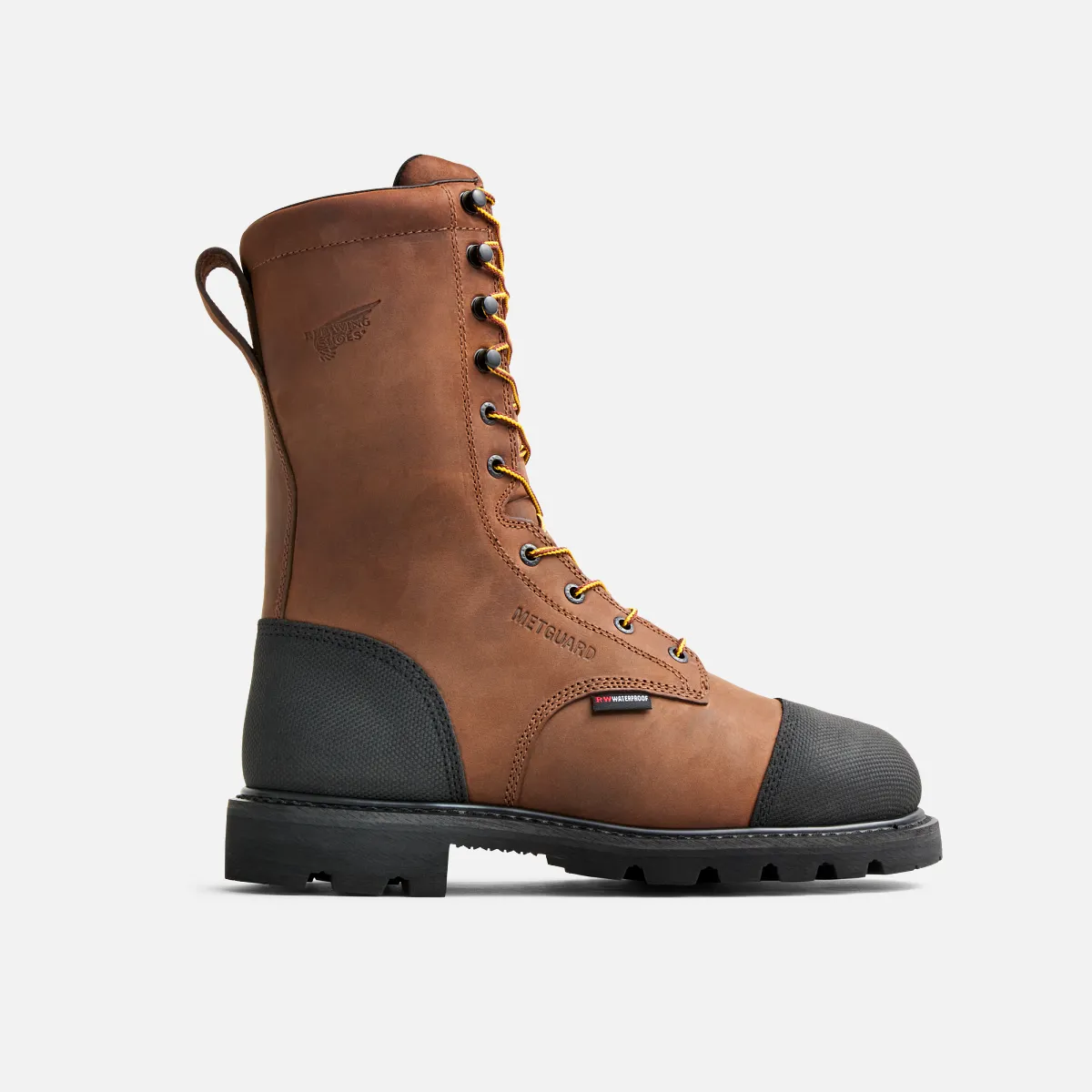 Red Wing TruWelt Men's 10-inch Waterproof Safety Toe Metguard Boot 4499