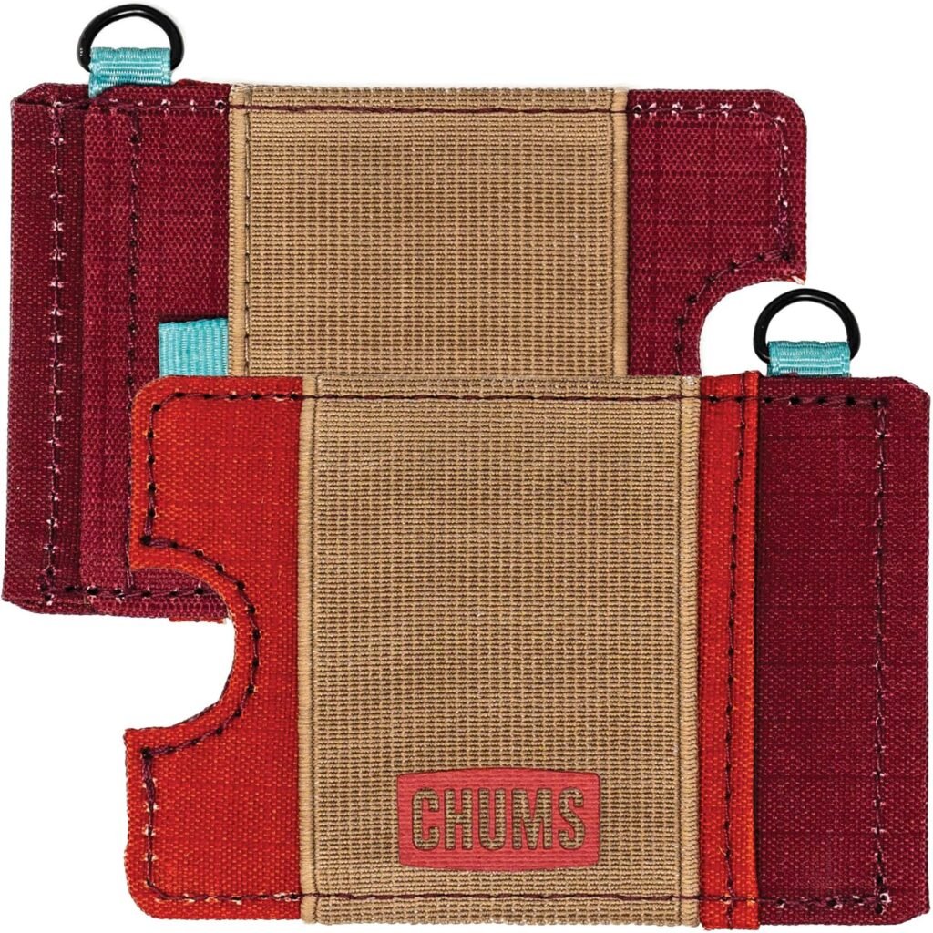 Chums Bandit Lo-Pro wallet — Rust/Burgundy/Tan