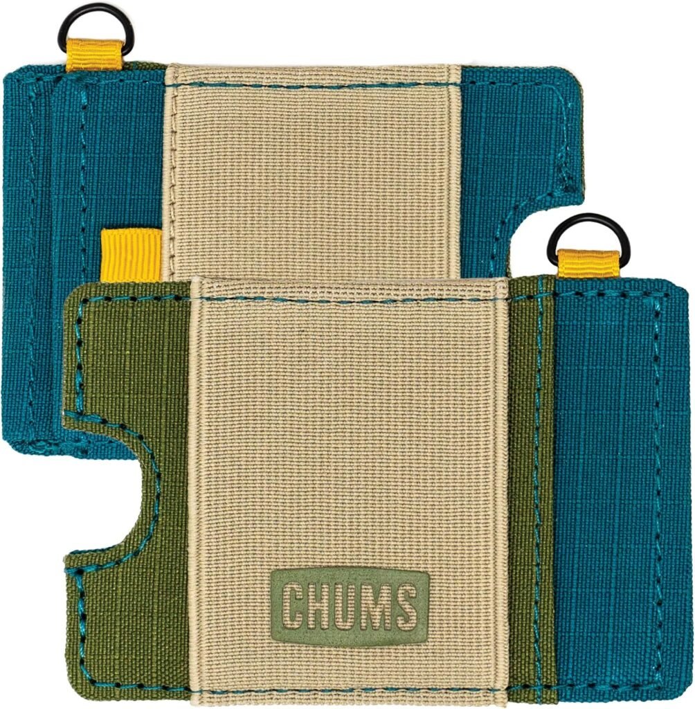 Chums Bandit Lo-Pro wallet — Olive/Teal/Putty